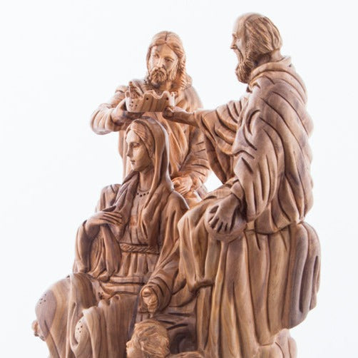 Coronation of Virgin Mary, Carved Wooden Masterpiece 11.5"