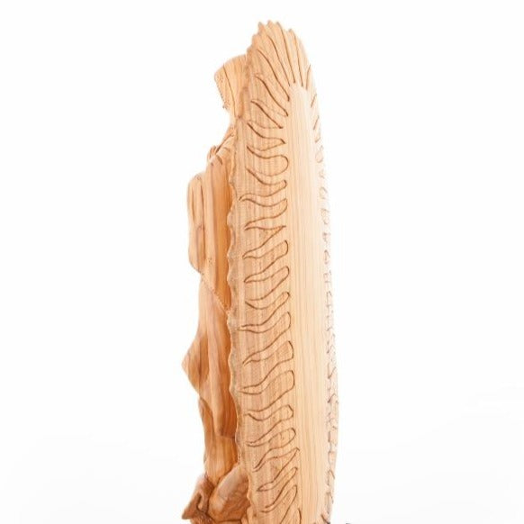 Olive Wood “Our Lady of Guadalupe” Statue - Statuettes - Bethlehem Handicrafts