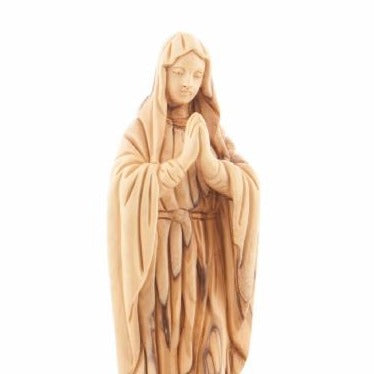 Olive Wood Praying Virgin Mary - Statuettes - Bethlehem Handicrafts