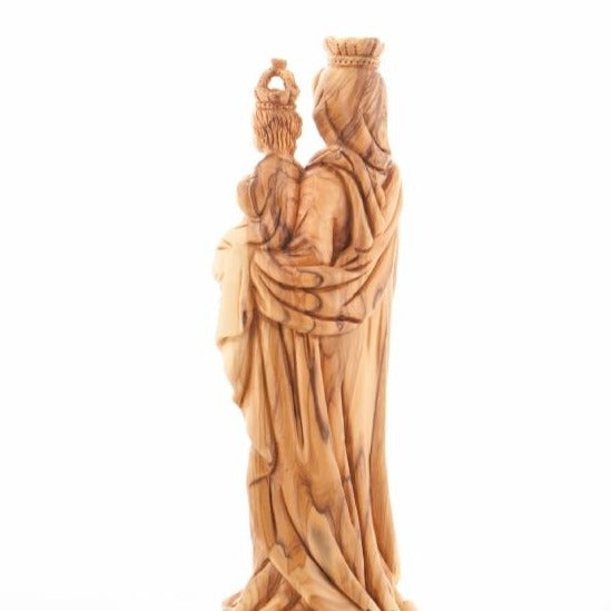 Olive Wood Our Lady of Mount Carmel Statue - Statuettes - Bethlehem Handicrafts