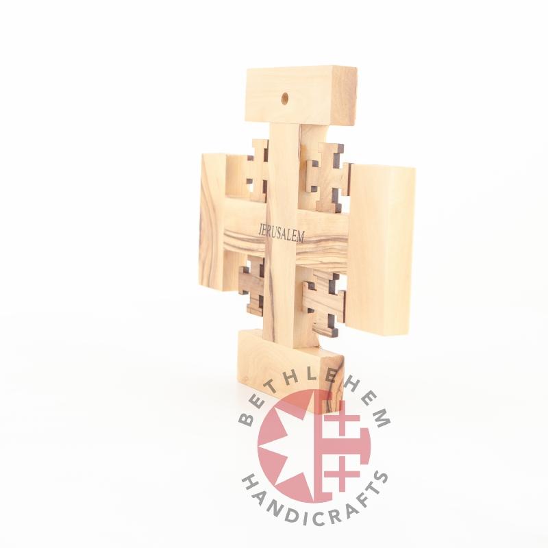 Handmade Jerusalem Wooden Cross - Wall Hangings - Bethlehem Handicrafts