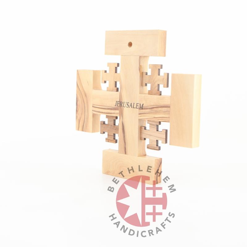 Handmade Jerusalem Wooden Cross - Wall Hangings - Bethlehem Handicrafts