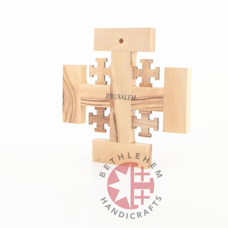 Handmade Jerusalem Wooden Cross - Wall Hangings - Bethlehem Handicrafts