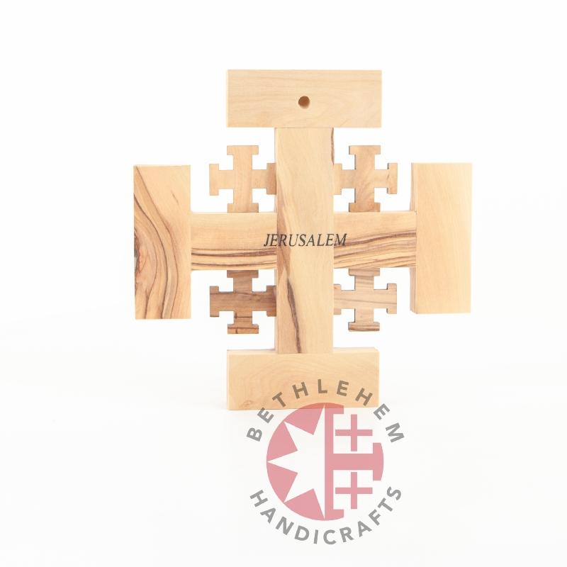 Handmade Jerusalem Wooden Cross - Wall Hangings - Bethlehem Handicrafts
