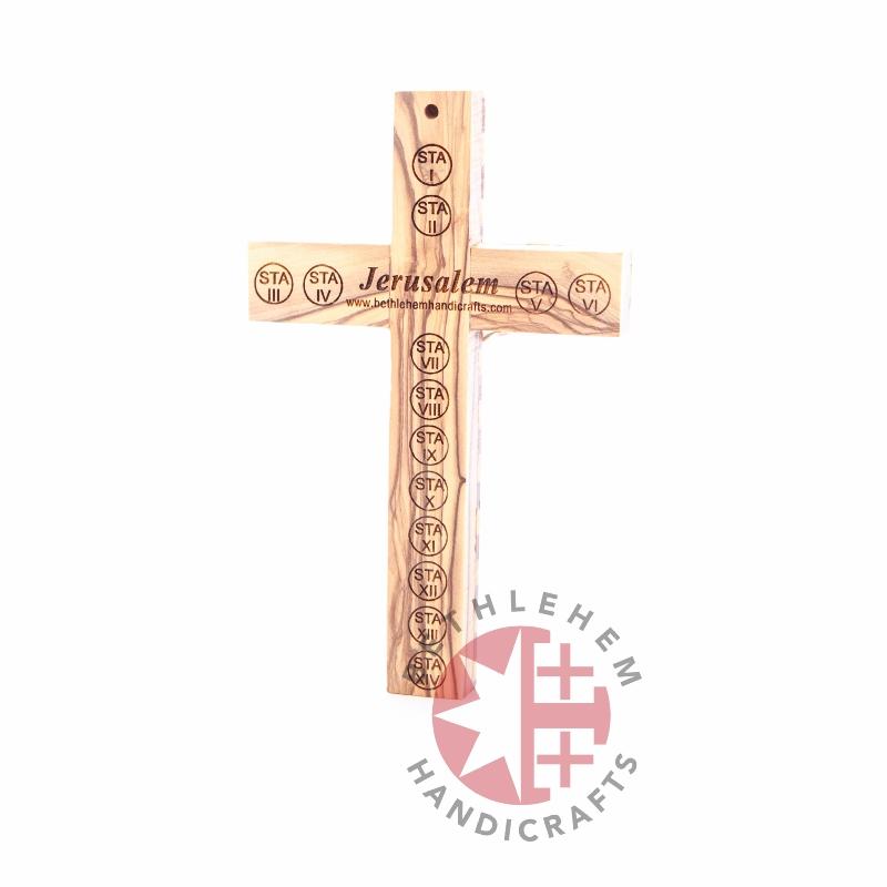 Olive Wooden Crucifix - Wall Hangings - Bethlehem Handicrafts