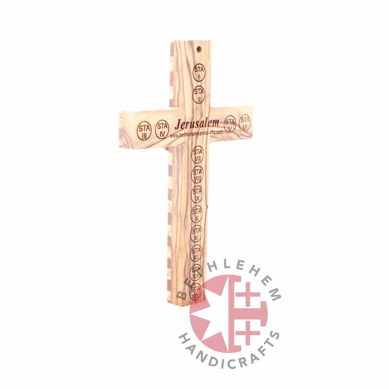 Olive Wooden Crucifix - Wall Hangings - Bethlehem Handicrafts