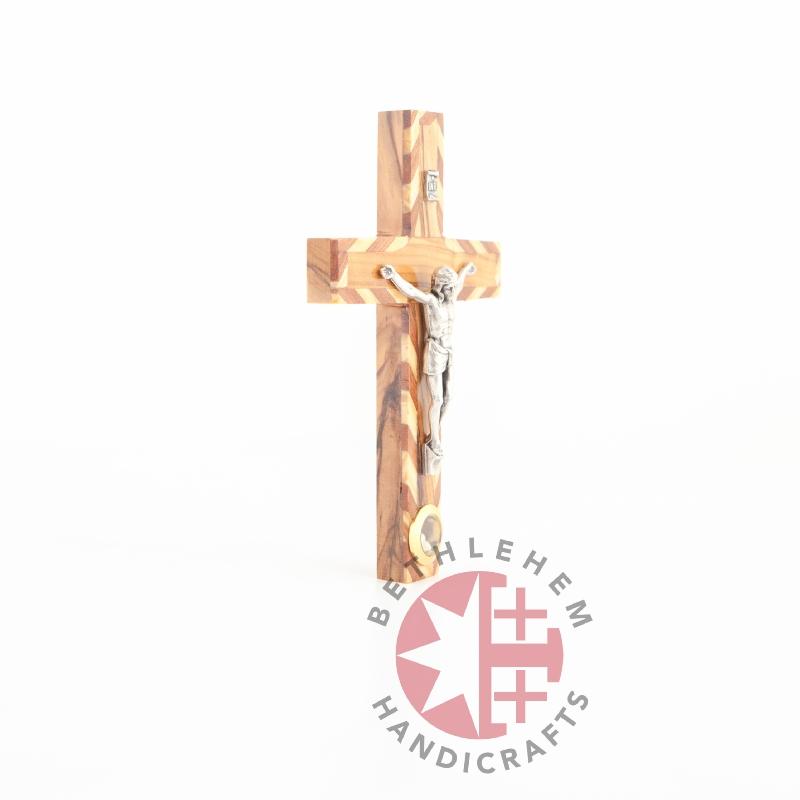 Olive Wood Crucifix with Holy Incense - Wall Hangings - Bethlehem Handicrafts