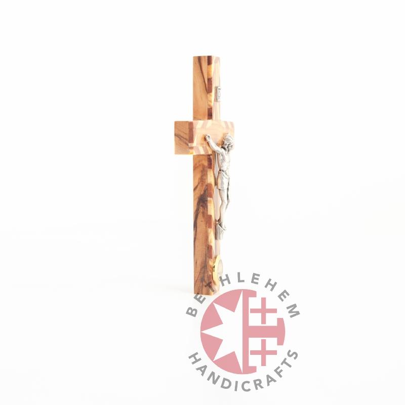 Olive Wood Crucifix with Holy Incense - Wall Hangings - Bethlehem Handicrafts