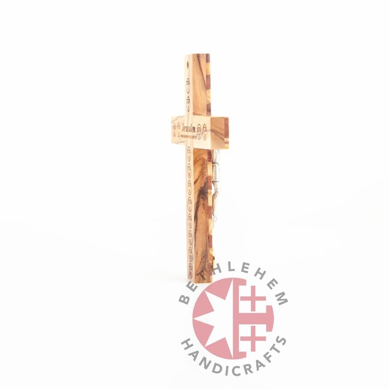 Olive Wood Crucifix with Holy Incense - Wall Hangings - Bethlehem Handicrafts