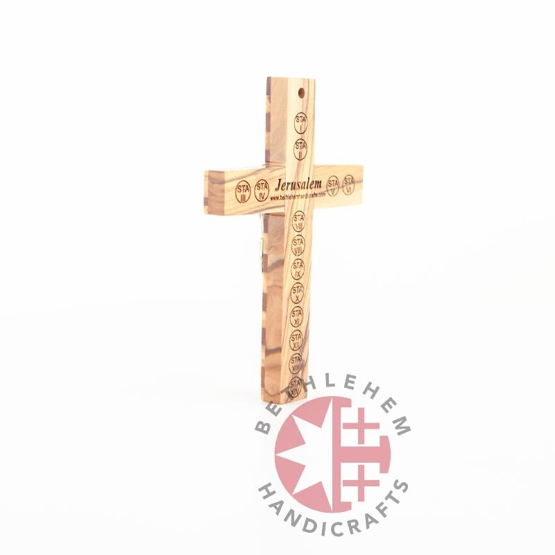 Olive Wood Crucifix with Holy Incense - Wall Hangings - Bethlehem Handicrafts