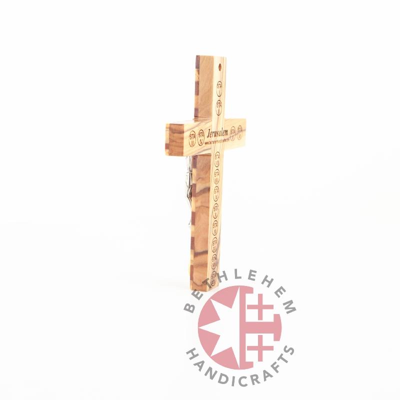 Olive Wood Crucifix with Holy Incense - Wall Hangings - Bethlehem Handicrafts