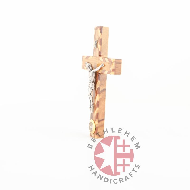 Olive Wood Crucifix with Holy Incense - Wall Hangings - Bethlehem Handicrafts