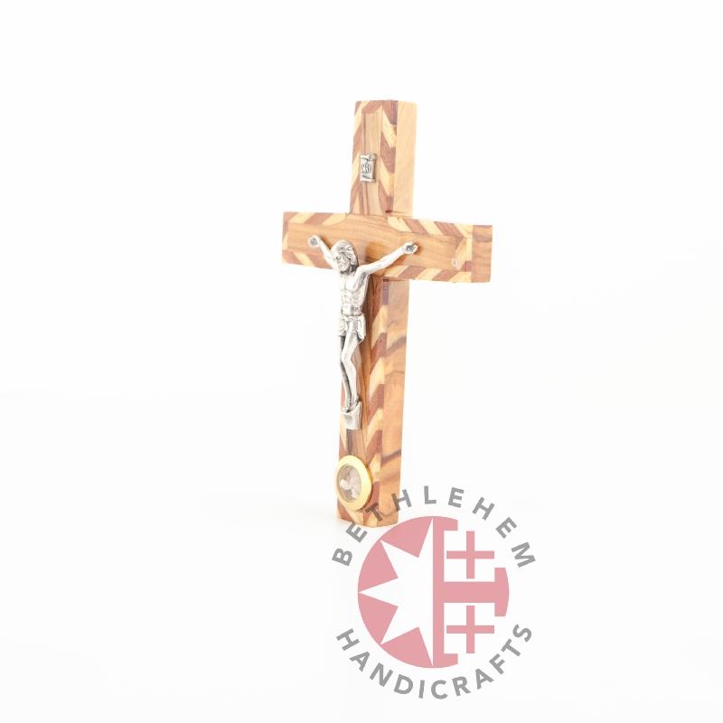 Olive Wood Crucifix with Holy Incense - Wall Hangings - Bethlehem Handicrafts