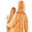 Abstract Olive Wood Holy Family Statue on Wooden Base