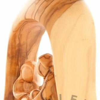 Hand Carved Statue of the Holy Family (Abstract) - Statuettes - Bethlehem Handicrafts