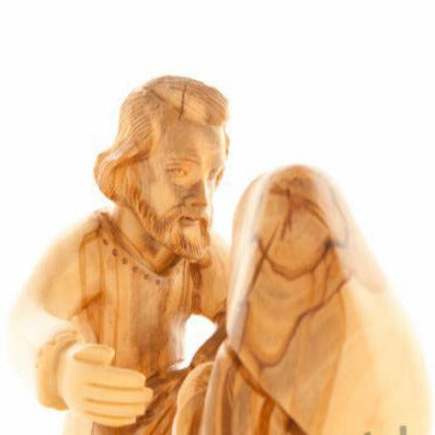 Olive Wood Holy Family Statue - Statuettes - Bethlehem Handicrafts