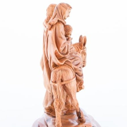 The Flight into Egypt's Wooden Statue - Statuettes - Bethlehem Handicrafts