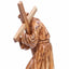 Hand Carved Wooden Statue of Jesus Holding the Cross - Statuettes - Bethlehem Handicrafts