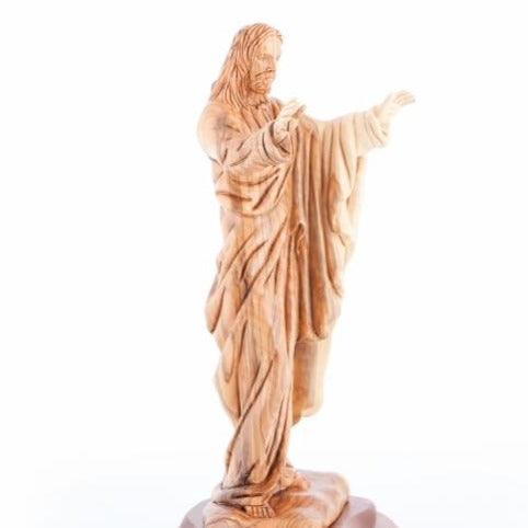 Wooden Jesus Christ Blessing's Statue - Statuettes - Bethlehem Handicrafts