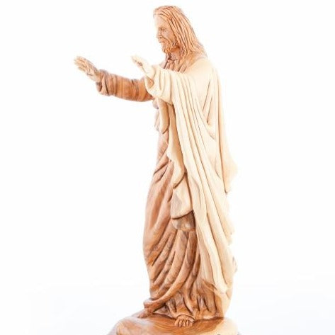 Wooden Jesus Christ Blessing's Statue - Statuettes - Bethlehem Handicrafts