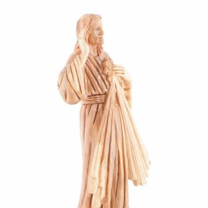 Wood Carved Divine Mercy's Statue - Statuettes - Bethlehem Handicrafts