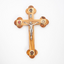 Budded Crucifix From Handmade Olive Wood with Silver Corpus  