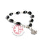Hematite Bracelet Rosary with a Jerusalem Cross Pendant