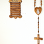 Hail Mary Prayer Engraved  Olive Wood From Holy Land with Wall Rosary 