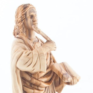 Saint John the Evangelist Olive Wood Statue - Statuettes - Bethlehem Handicrafts