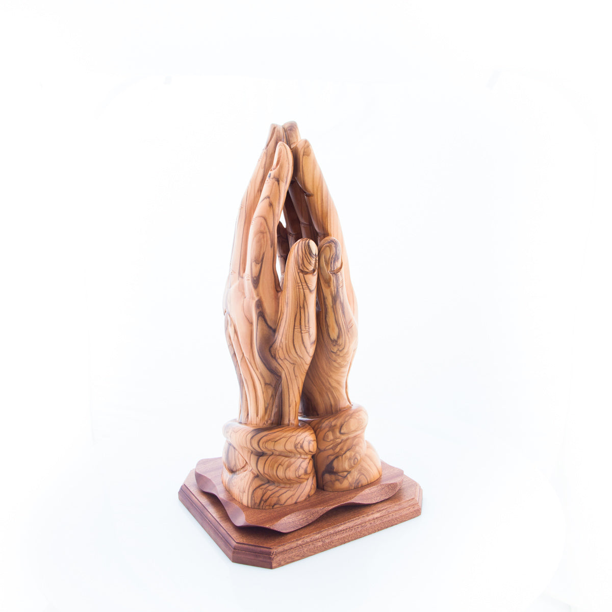 Olive Wood Praying Hands Carving - Statuettes - Bethlehem Handicrafts