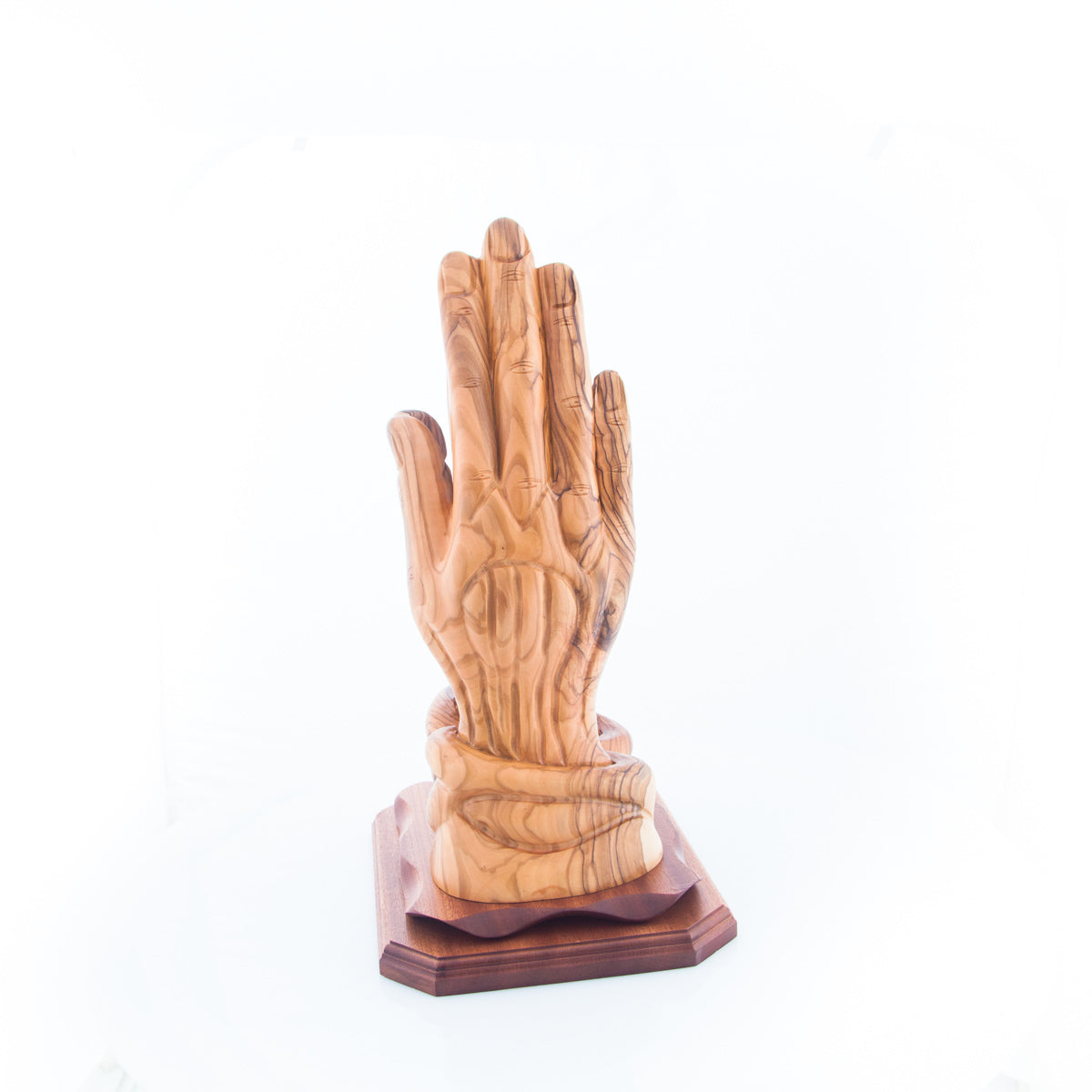 Olive Wood Praying Hands Carving - Statuettes - Bethlehem Handicrafts