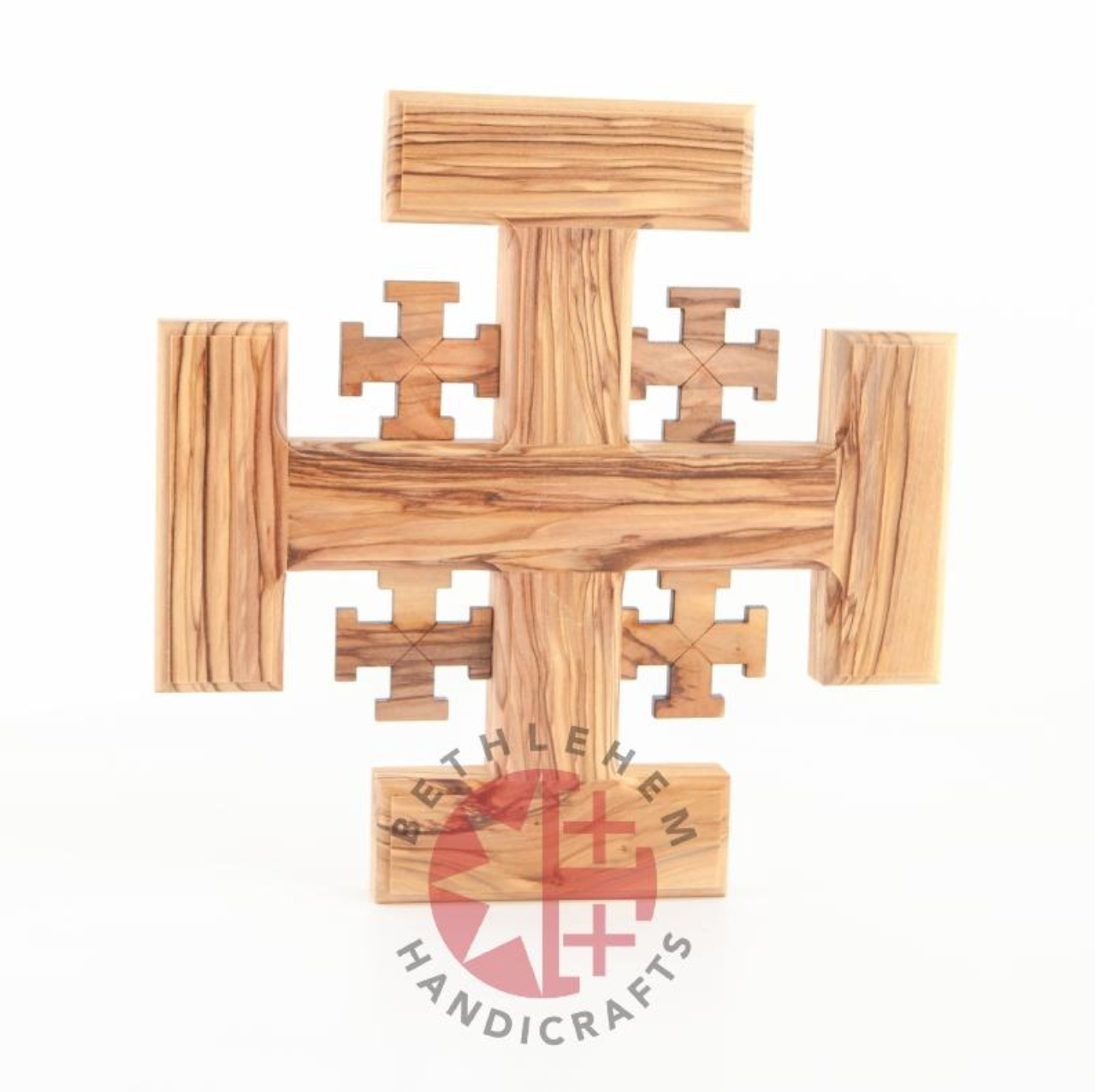 Jerusalem Wall Cross Made From Holy Land Olive Wood