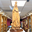 Our Lady Of Fatima Carved Olive Wood Sculpture , Large Virgin Mary Masterpiece 
