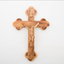 Hand Carved Crucifix Wooden Corpus Wall Hanging From Holy Land Olive Wood INRI Jesus
