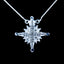 Magnetic Star of Bethlehem Necklace with White Gemstones