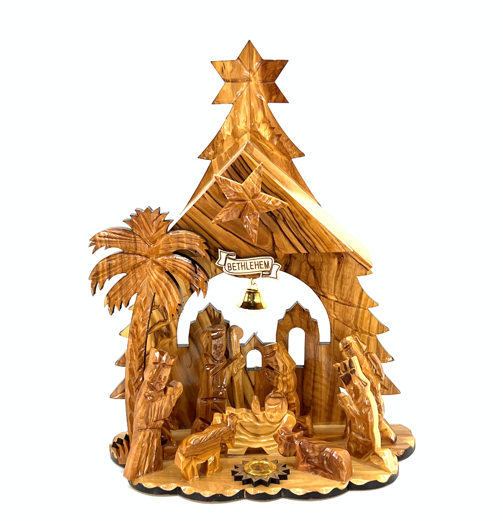 Nativity Scene Music Box Jesus Christmas in Manager