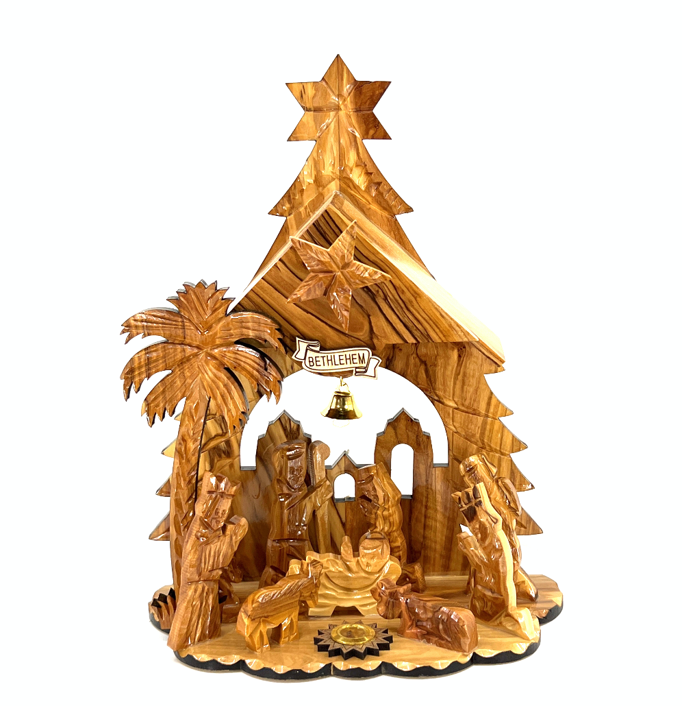 Nativity Scene Music Box Jesus Christmas in Manager 