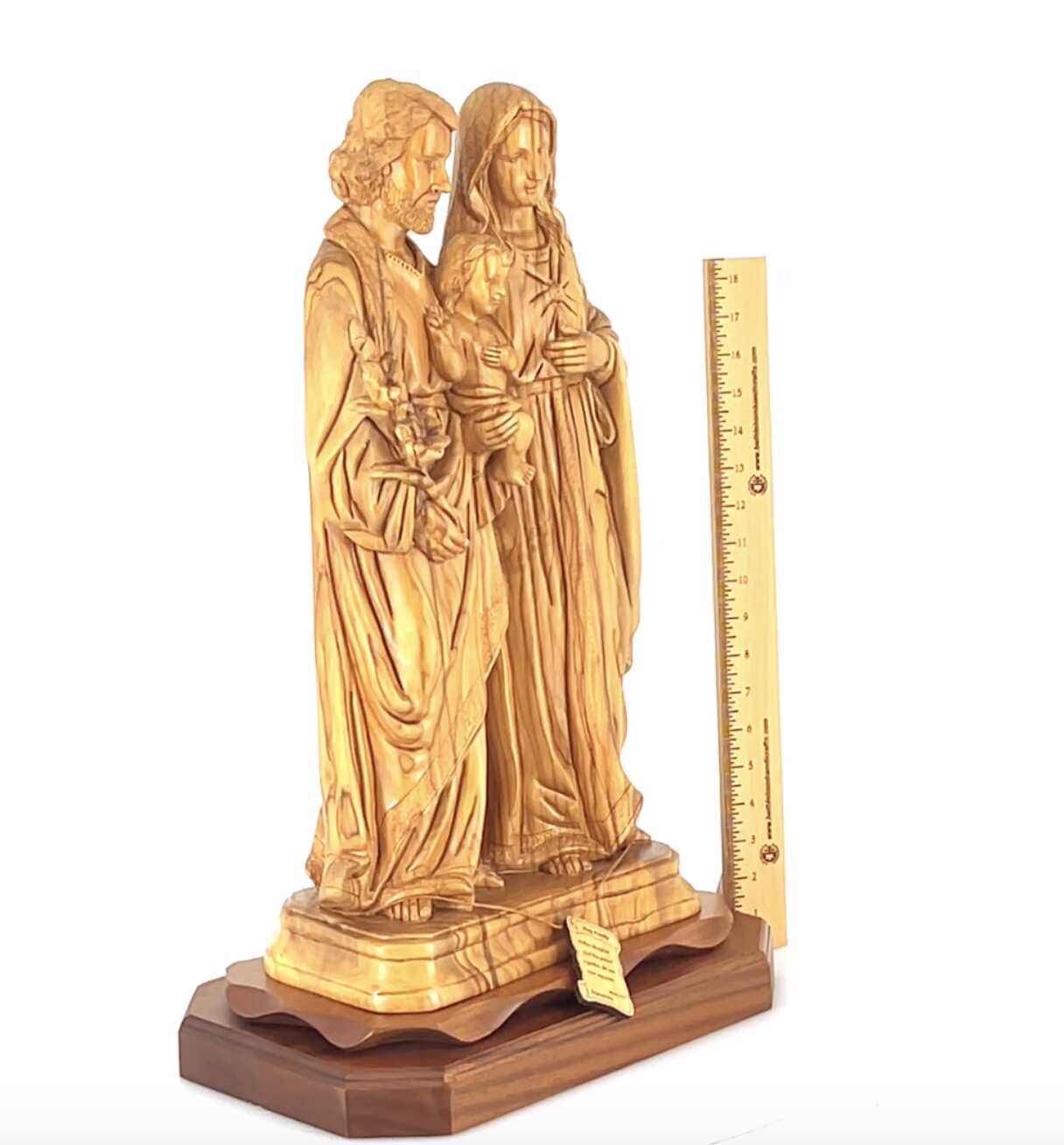 Holy Family Statue for Church, 24" Olive Wood Masterpiece