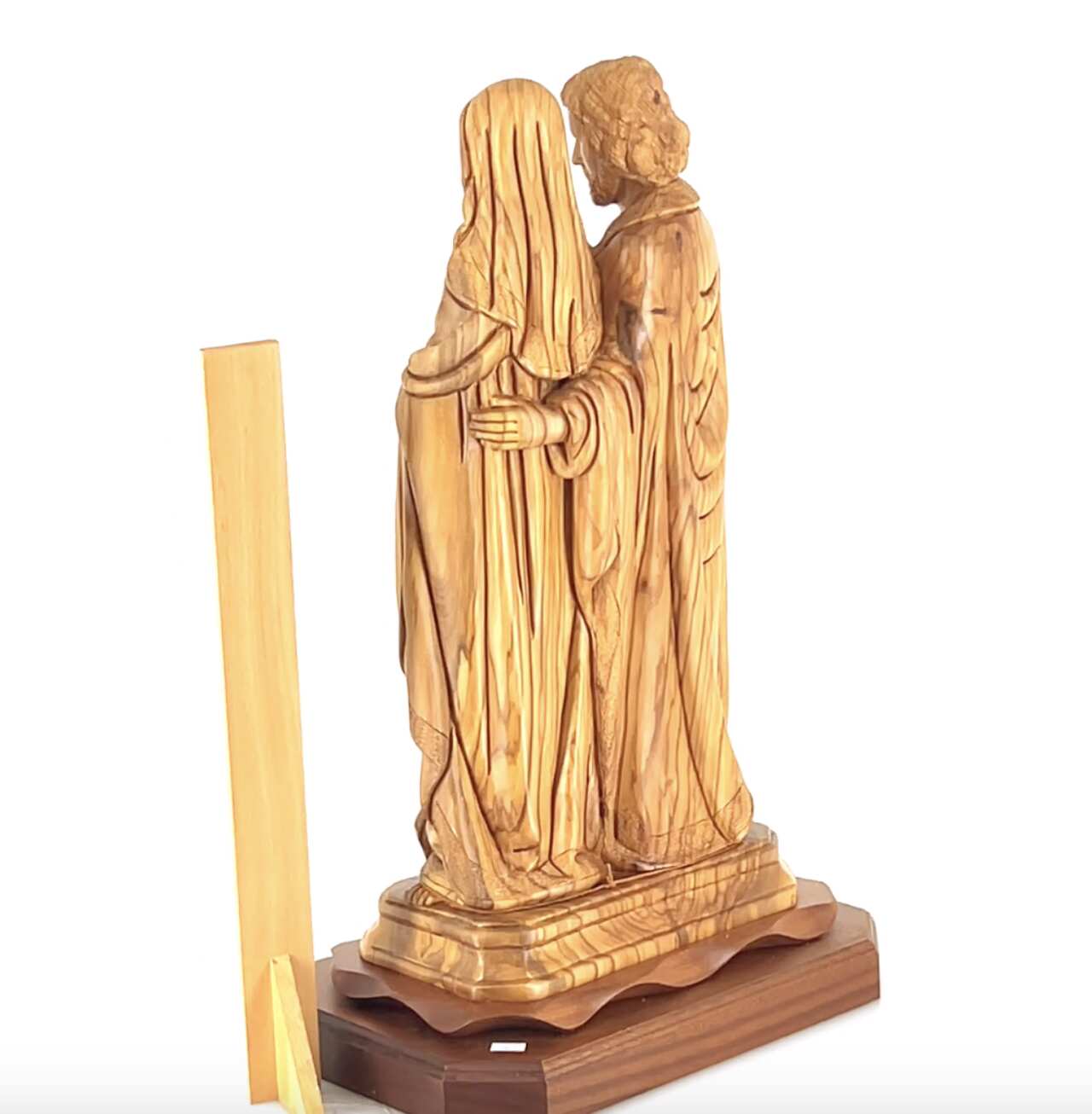 Holy Family Statue for Church, 24" Olive Wood Masterpiece