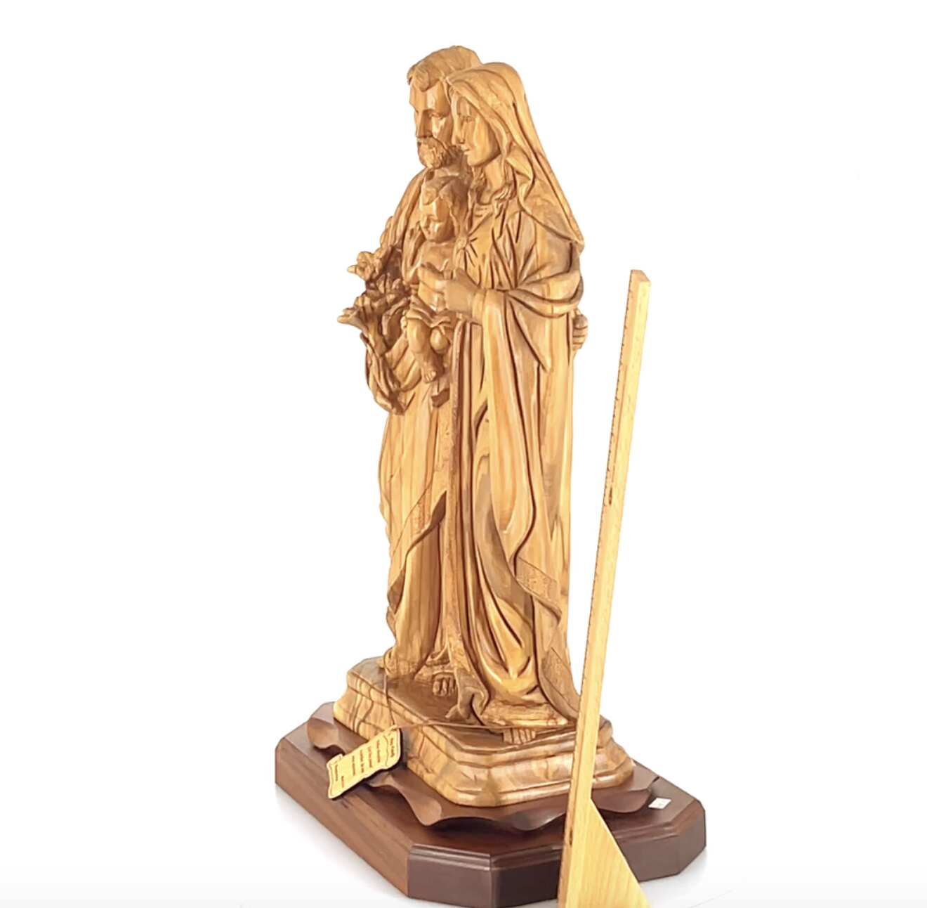 Holy Family Statue for Church, 24" Olive Wood Masterpiece