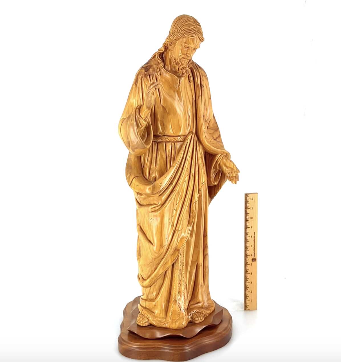 Jesus Christ Giving Blessing, 30.7" Masterpiece Wooden Church Sculpture