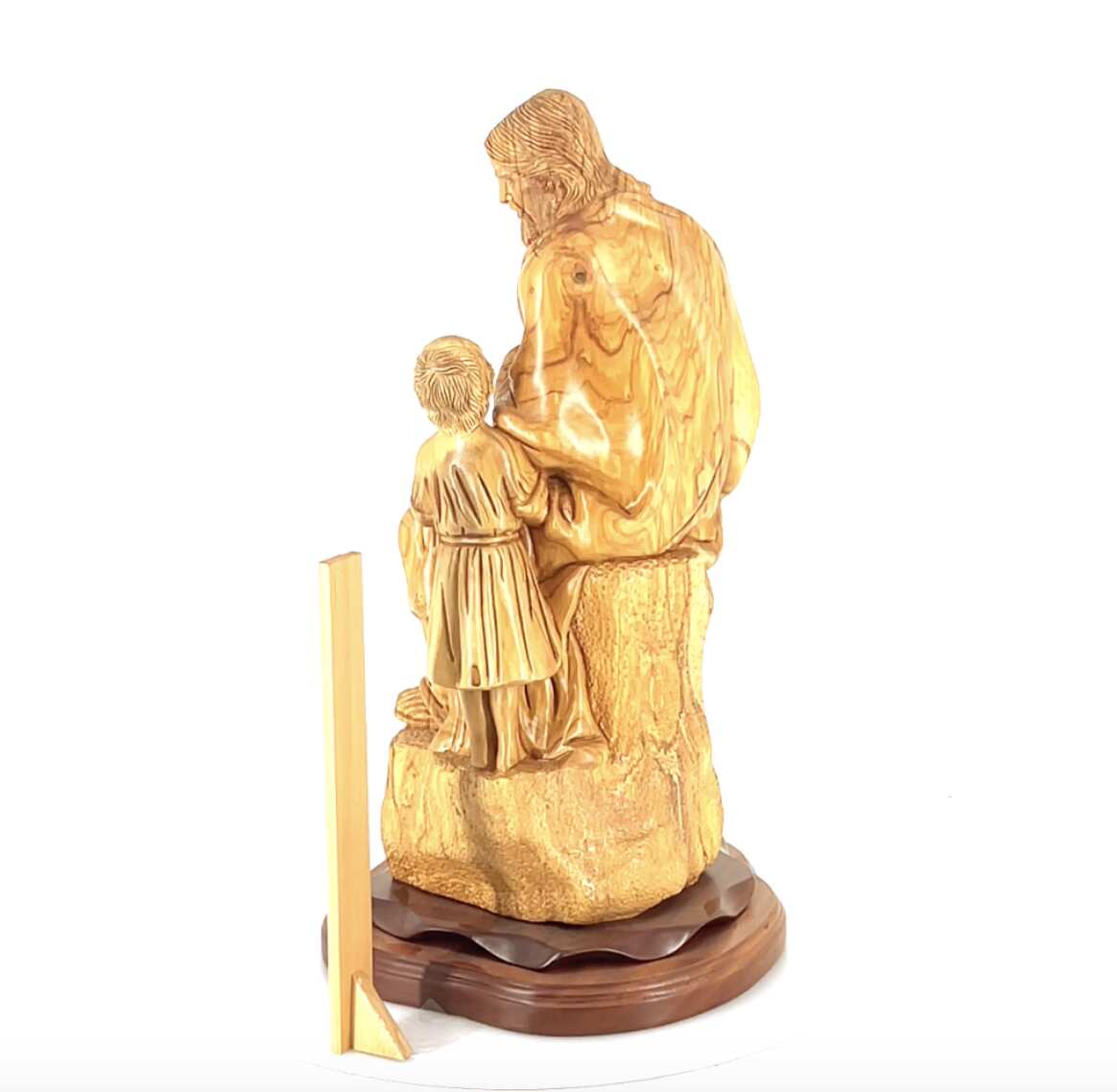 Jesus Christ, "With The Children" Masterpiece 24", Olive Wood Carved Sculpture from the Holy Land