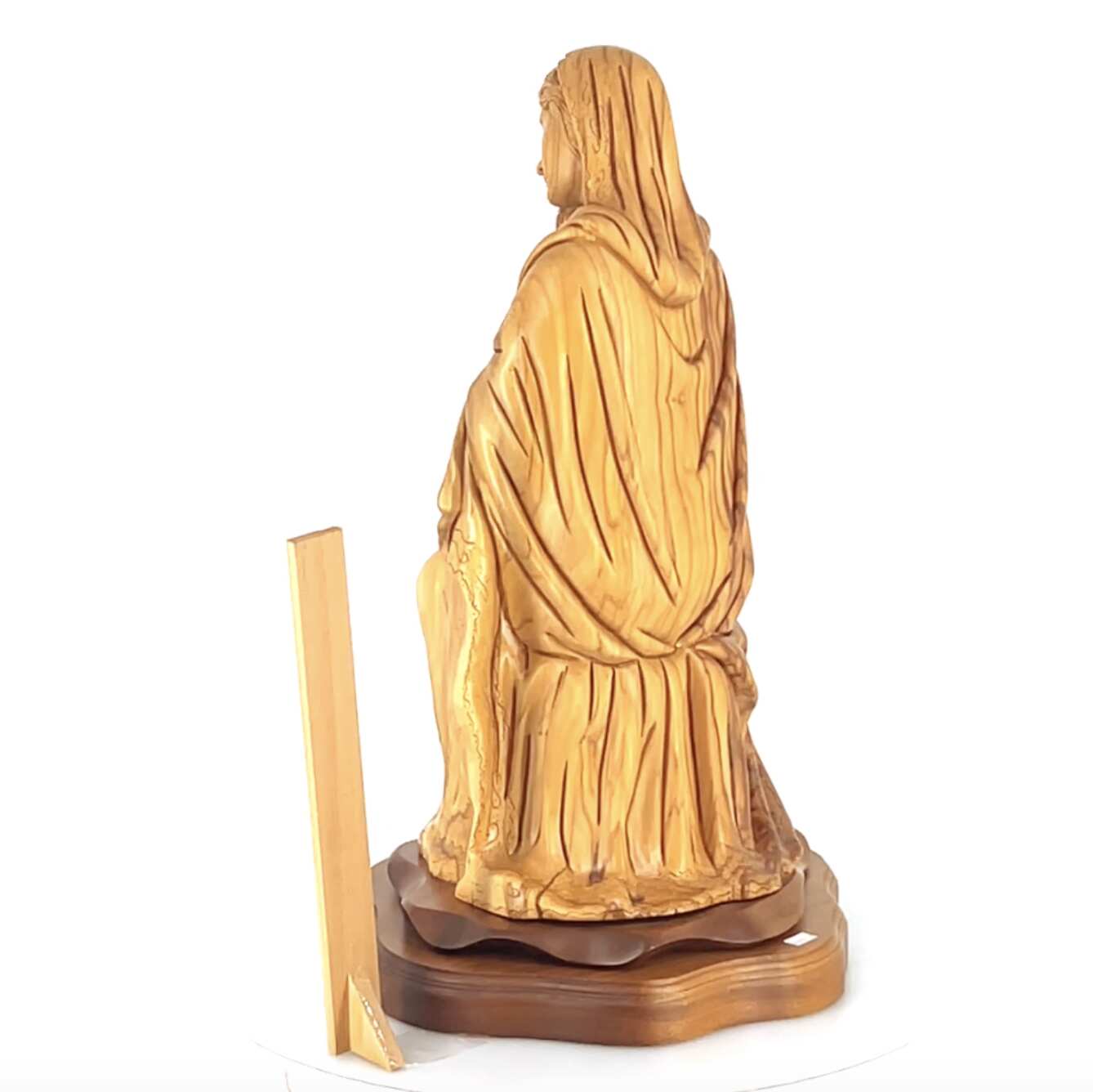 Virgin Mary Holding Sleeping Baby Jesus, 13.8" Wooden Masterpiece Carving