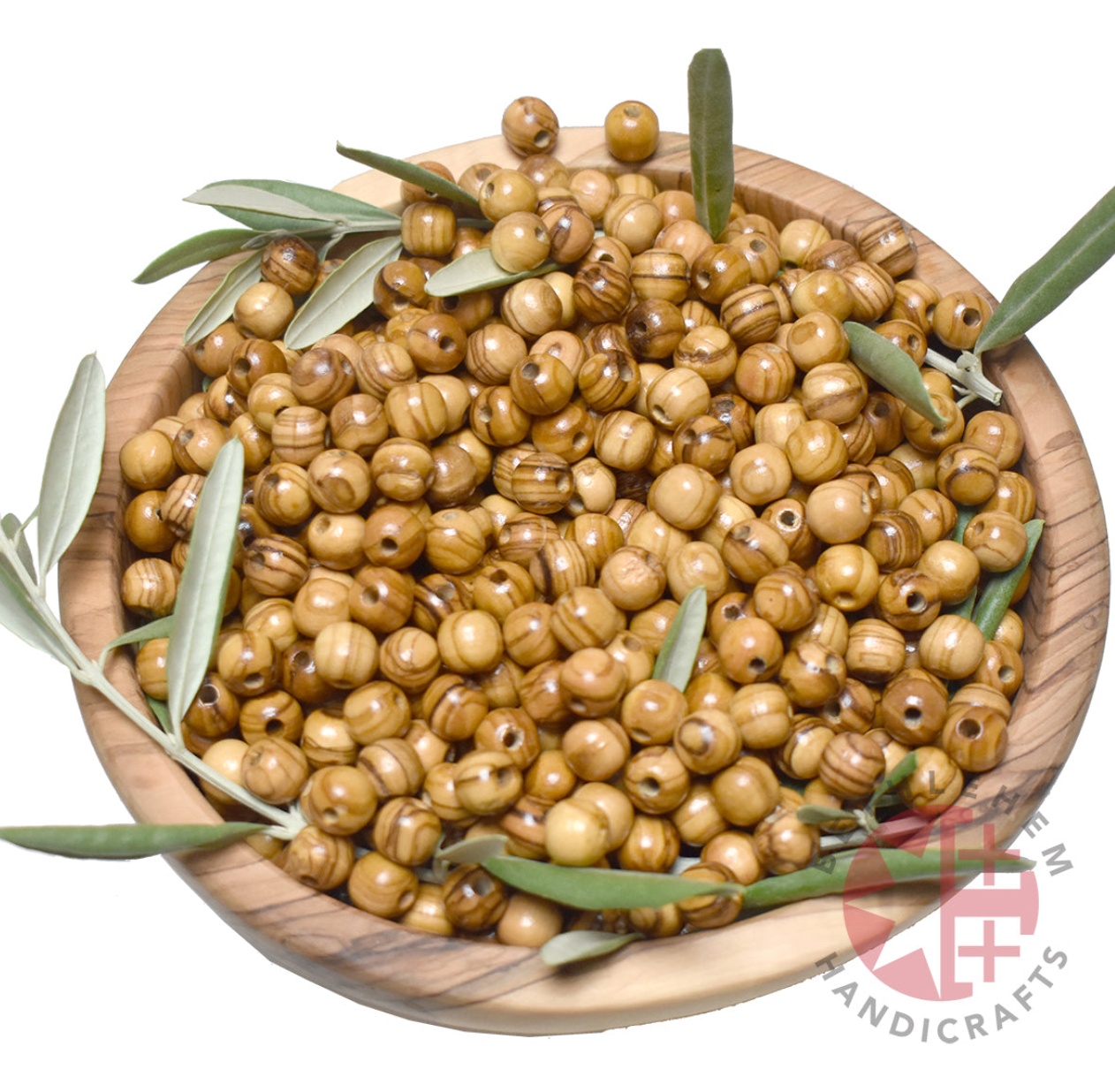Rosary Beads Smooth Round Supplies Olive Wood from the Holy Land