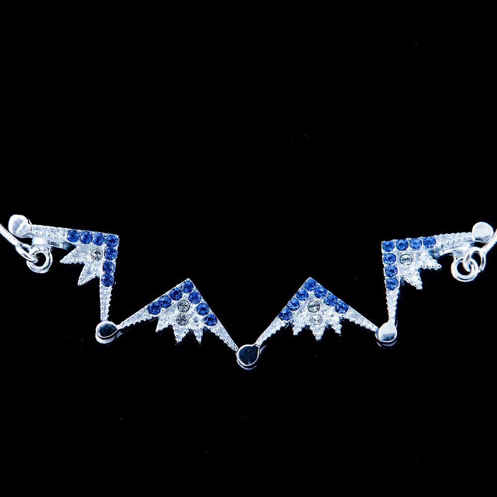 Two-Way Magnetic Star of Bethlehem Necklace (Blue Gemstones) - Jewelry - Bethlehem Handicrafts