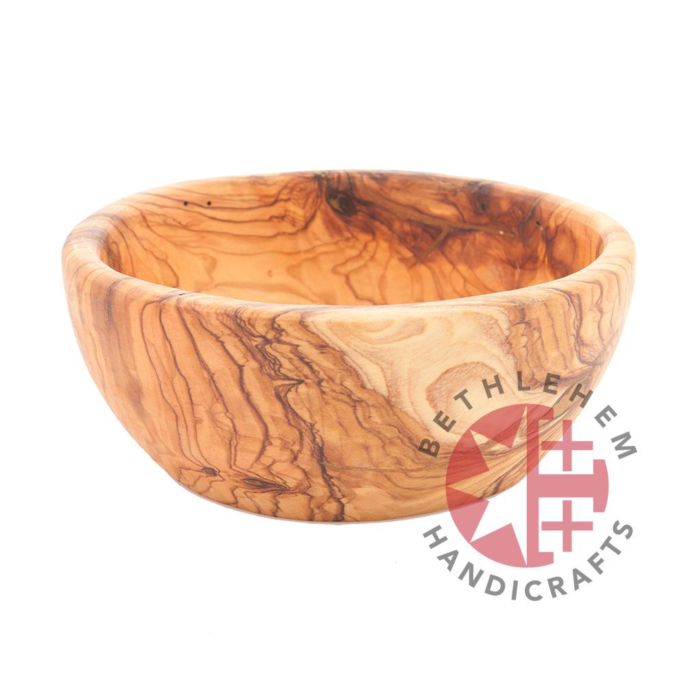 Round Olive Wood Bowl 1 (Large) - Home & Office - Bethlehem Handicrafts