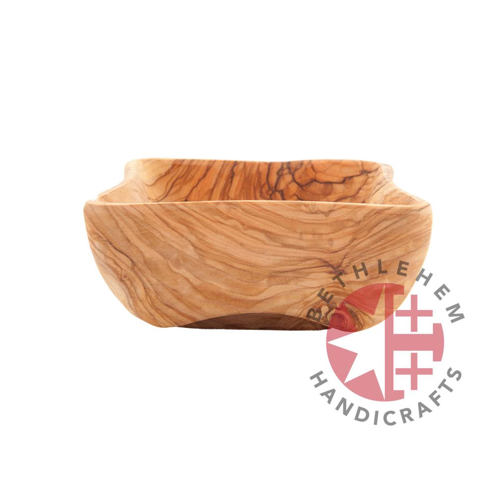 Teak Square Olive Wood Bowl 2 - Home & Office - Bethlehem Handicrafts