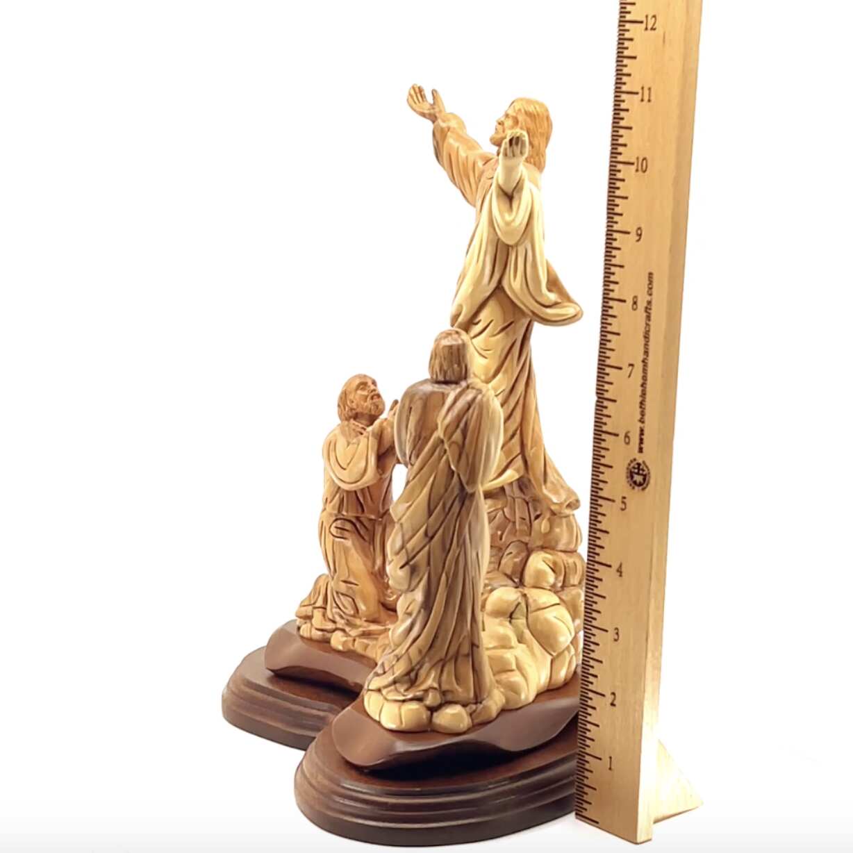 Jesus Christ "Ascension into Heaven" Carving, 11" Holy Land Olive Wood Statue