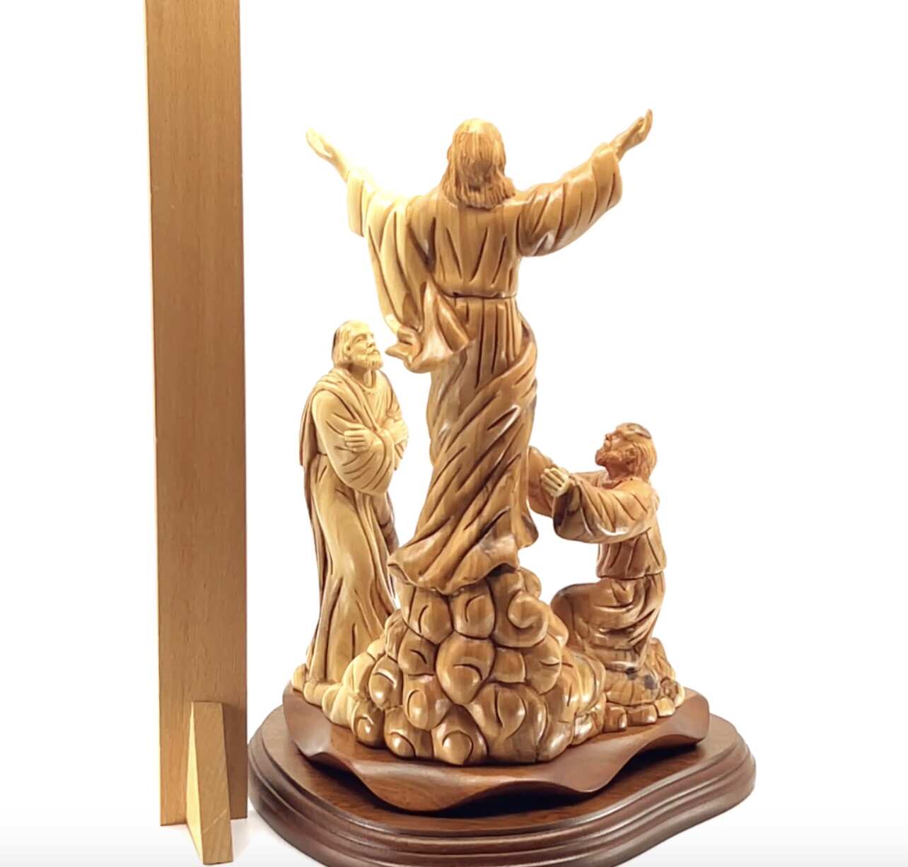 Jesus Christ "Ascension into Heaven" Carving, 11" Holy Land Olive Wood Statue