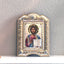Jesus Christ Silver Plated Icon with Unique Silver Frame Standing or Wall Hanging Christian Art Decor
